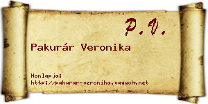 Pakurár Veronika névjegykártya