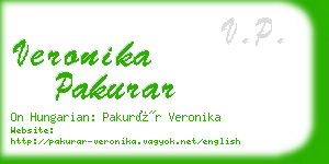 veronika pakurar business card